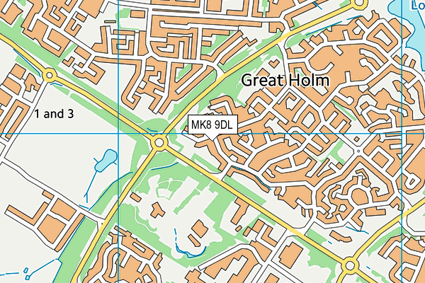 MK8 9DL map - OS VectorMap District (Ordnance Survey) MK8 9DL map - OS VectorMap District (Ordnance Survey)