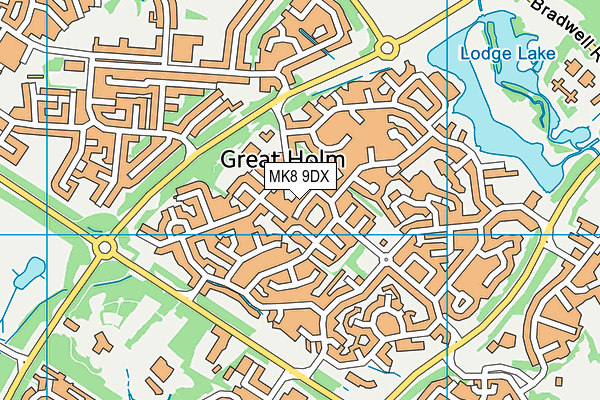 MK8 9DX map - OS VectorMap District (Ordnance Survey) MK8 9DX map - OS VectorMap District (Ordnance Survey)