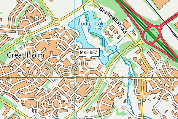 MK8 9EZ map - OS VectorMap District (Ordnance Survey) MK8 9EZ map - OS VectorMap District (Ordnance Survey)
