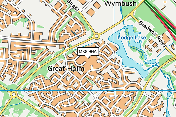MK8 9HA map - OS VectorMap District (Ordnance Survey) MK8 9HA map - OS VectorMap District (Ordnance Survey)