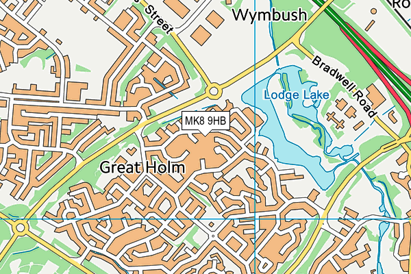 MK8 9HB map - OS VectorMap District (Ordnance Survey) MK8 9HB map - OS VectorMap District (Ordnance Survey)