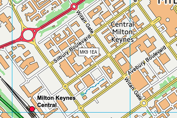 MK9 1EA map - OS VectorMap District (Ordnance Survey) MK9 1EA map - OS VectorMap District (Ordnance Survey)