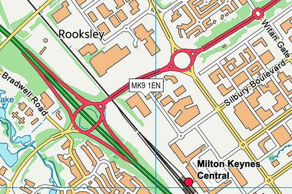 MK9 1EN map - OS VectorMap District (Ordnance Survey) MK9 1EN map - OS VectorMap District (Ordnance Survey)