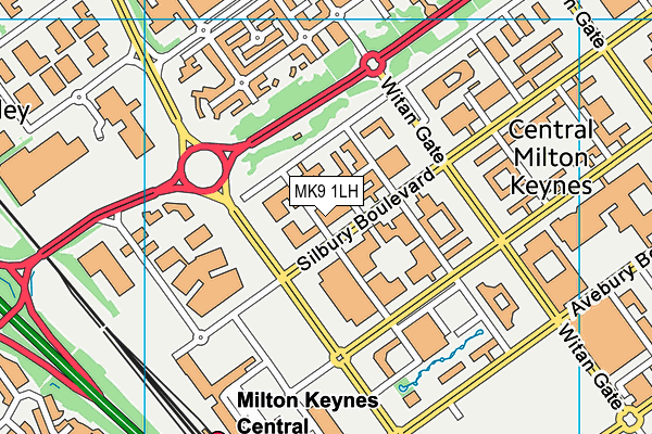 MK9 1LH map - OS VectorMap District (Ordnance Survey) MK9 1LH map - OS VectorMap District (Ordnance Survey)