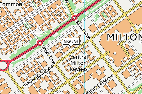 MK9 2AH map - OS VectorMap District (Ordnance Survey) MK9 2AH map - OS VectorMap District (Ordnance Survey)
