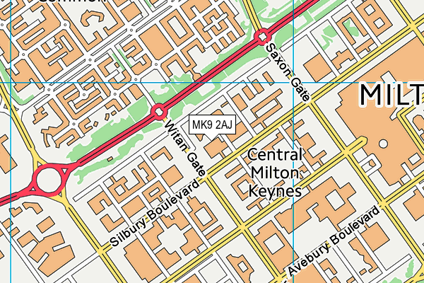 MK9 2AJ map - OS VectorMap District (Ordnance Survey) MK9 2AJ map - OS VectorMap District (Ordnance Survey)