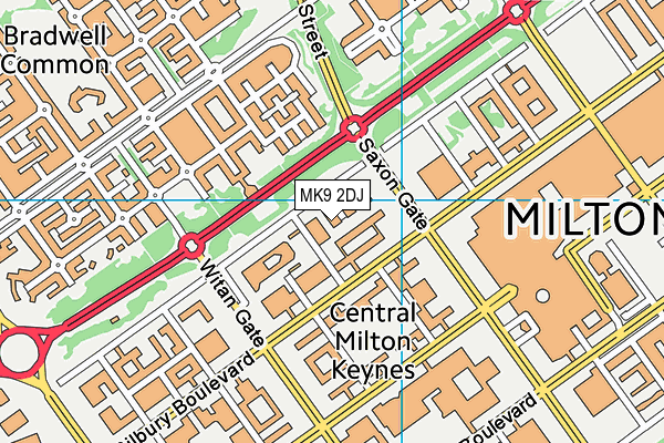 MK9 2DJ map - OS VectorMap District (Ordnance Survey) MK9 2DJ map - OS VectorMap District (Ordnance Survey)