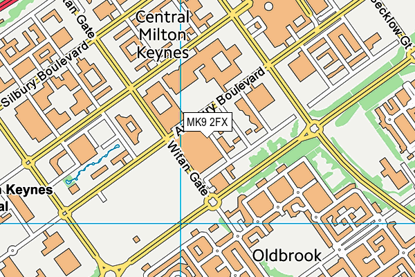 MK9 2FX map - OS VectorMap District (Ordnance Survey) MK9 2FX map - OS VectorMap District (Ordnance Survey)