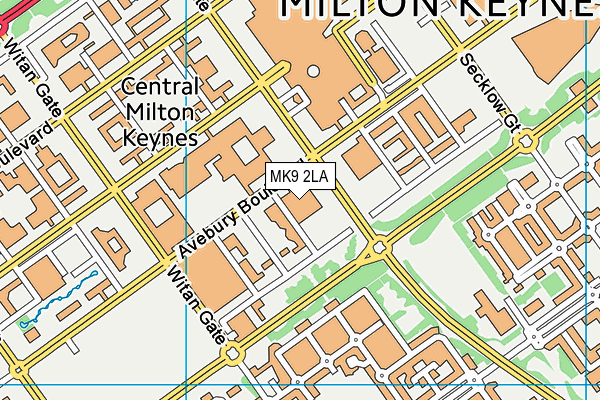 MK9 2LA map - OS VectorMap District (Ordnance Survey) MK9 2LA map - OS VectorMap District (Ordnance Survey)