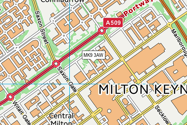 MK9 3AW map - OS VectorMap District (Ordnance Survey) MK9 3AW map - OS VectorMap District (Ordnance Survey)