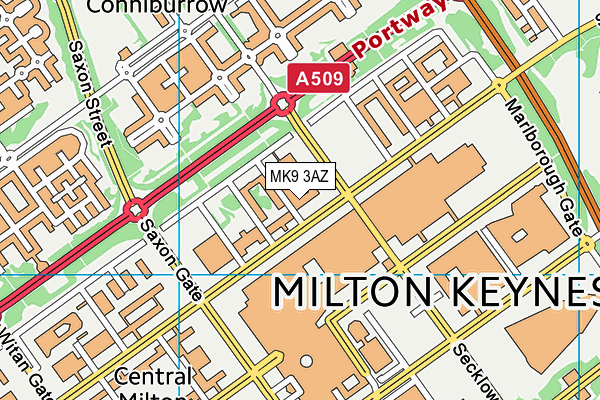 MK9 3AZ map - OS VectorMap District (Ordnance Survey) MK9 3AZ map - OS VectorMap District (Ordnance Survey)