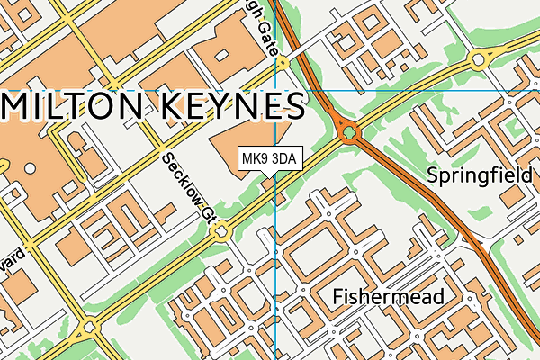 MK9 3DA map - OS VectorMap District (Ordnance Survey) MK9 3DA map - OS VectorMap District (Ordnance Survey)