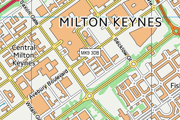 MK9 3DB map - OS VectorMap District (Ordnance Survey) MK9 3DB map - OS VectorMap District (Ordnance Survey)