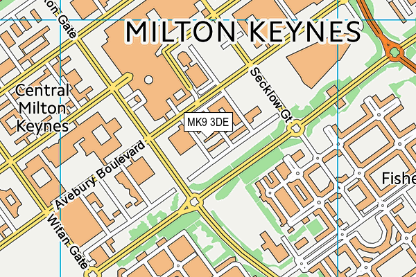 MK9 3DE map - OS VectorMap District (Ordnance Survey) MK9 3DE map - OS VectorMap District (Ordnance Survey)