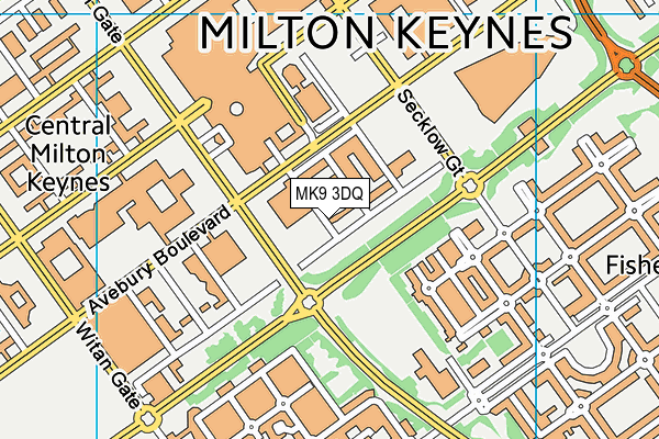MK9 3DQ map - OS VectorMap District (Ordnance Survey) MK9 3DQ map - OS VectorMap District (Ordnance Survey)