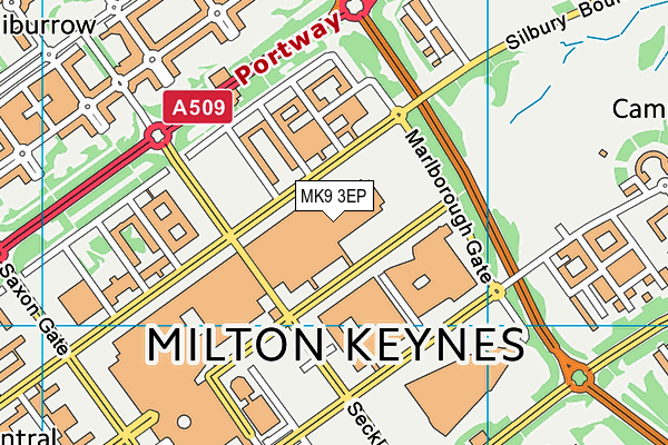 MK9 3EP map - OS VectorMap District (Ordnance Survey)