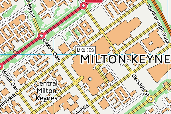 MK9 3ES map - OS VectorMap District (Ordnance Survey) MK9 3ES map - OS VectorMap District (Ordnance Survey)