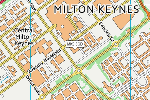 MK9 3GD map - OS VectorMap District (Ordnance Survey) MK9 3GD map - OS VectorMap District (Ordnance Survey)