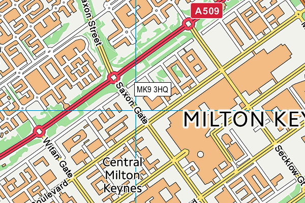 MK9 3HQ map - OS VectorMap District (Ordnance Survey)
