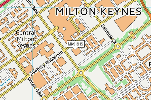 MK9 3HS map - OS VectorMap District (Ordnance Survey) MK9 3HS map - OS VectorMap District (Ordnance Survey)