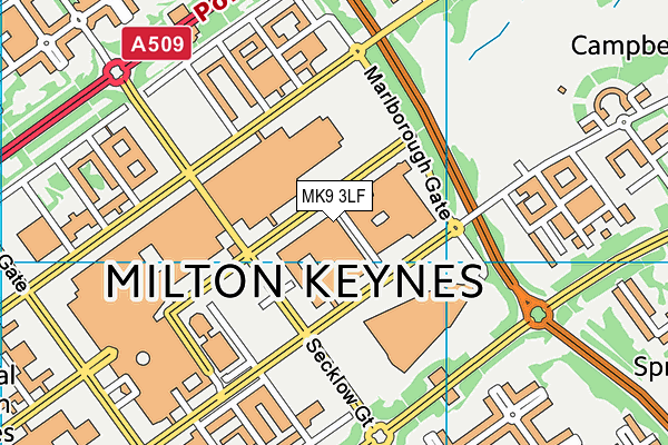 MK9 3LF map - OS VectorMap District (Ordnance Survey) MK9 3LF map - OS VectorMap District (Ordnance Survey)