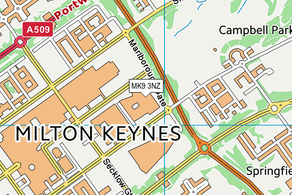 MK9 3NZ map - OS VectorMap District (Ordnance Survey) MK9 3NZ map - OS VectorMap District (Ordnance Survey)