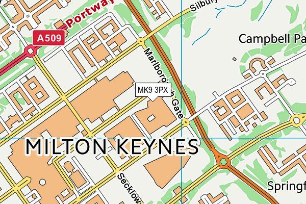 MK9 3PX map - OS VectorMap District (Ordnance Survey) MK9 3PX map - OS VectorMap District (Ordnance Survey)