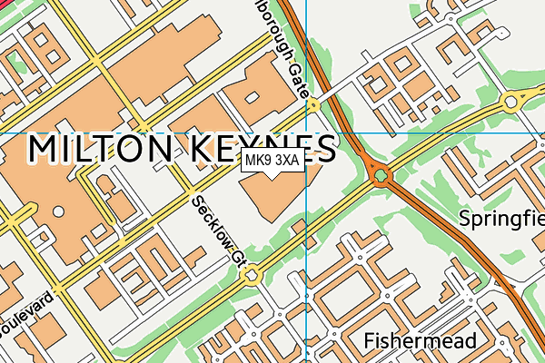 MK9 3XA map - OS VectorMap District (Ordnance Survey) MK9 3XA map - OS VectorMap District (Ordnance Survey)