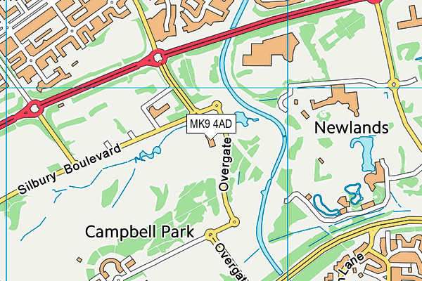 MK9 4AD map - OS VectorMap District (Ordnance Survey) MK9 4AD map - OS VectorMap District (Ordnance Survey)