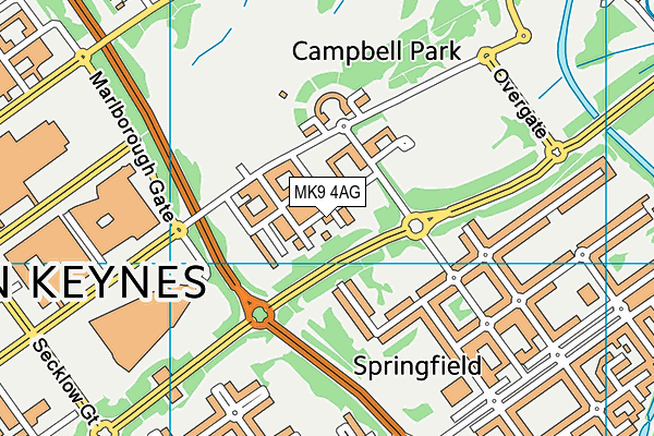 MK9 4AG map - OS VectorMap District (Ordnance Survey) MK9 4AG map - OS VectorMap District (Ordnance Survey)