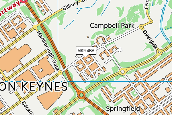 MK9 4BA map - OS VectorMap District (Ordnance Survey) MK9 4BA map - OS VectorMap District (Ordnance Survey)
