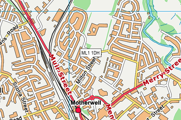 ML1 1DH map - OS VectorMap District (Ordnance Survey) ML1 1DH map - OS VectorMap District (Ordnance Survey)