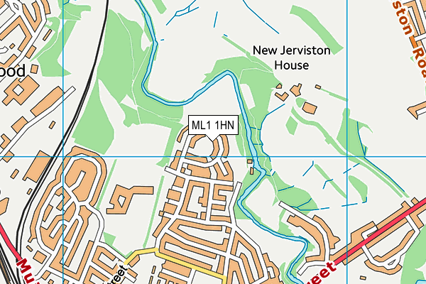 ML1 1HN map - OS VectorMap District (Ordnance Survey) ML1 1HN map - OS VectorMap District (Ordnance Survey)