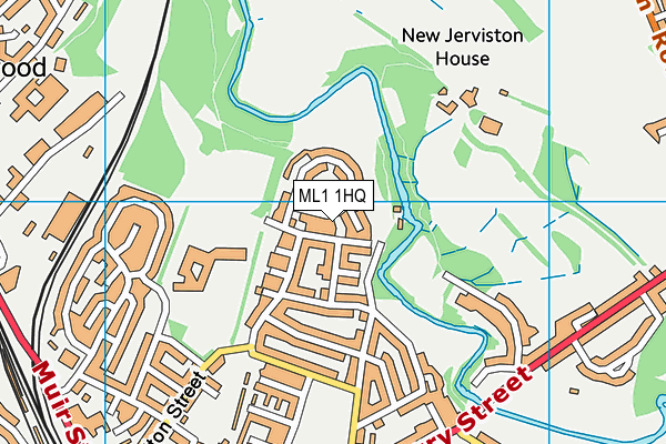 ML1 1HQ map - OS VectorMap District (Ordnance Survey) ML1 1HQ map - OS VectorMap District (Ordnance Survey)