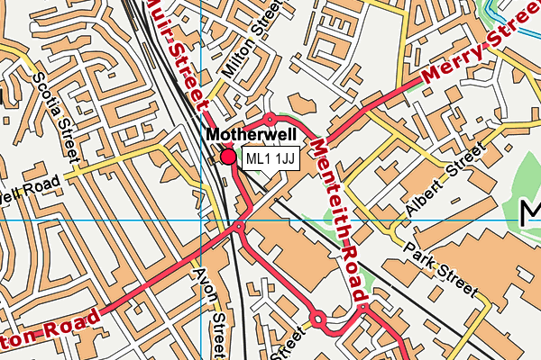 ML1 1JJ map - OS VectorMap District (Ordnance Survey) ML1 1JJ map - OS VectorMap District (Ordnance Survey)