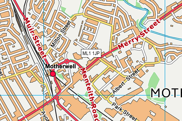 ML1 1JP map - OS VectorMap District (Ordnance Survey) ML1 1JP map - OS VectorMap District (Ordnance Survey)