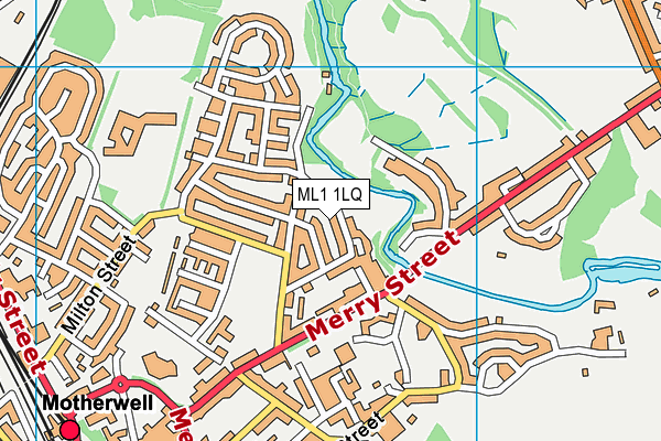 ML1 1LQ map - OS VectorMap District (Ordnance Survey) ML1 1LQ map - OS VectorMap District (Ordnance Survey)