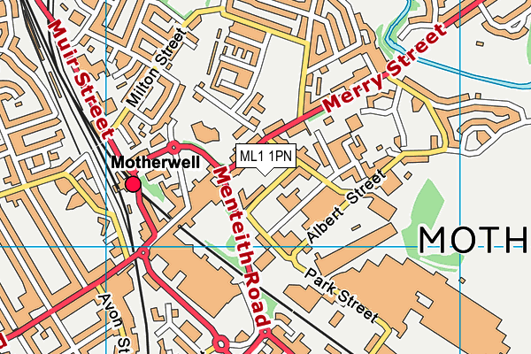 ML1 1PN map - OS VectorMap District (Ordnance Survey) ML1 1PN map - OS VectorMap District (Ordnance Survey)