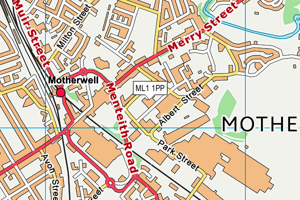ML1 1PP map - OS VectorMap District (Ordnance Survey) ML1 1PP map - OS VectorMap District (Ordnance Survey)