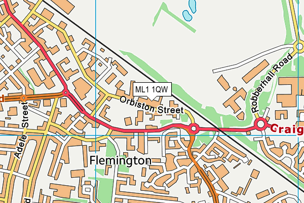 ML1 1QW map - OS VectorMap District (Ordnance Survey) ML1 1QW map - OS VectorMap District (Ordnance Survey)