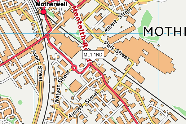 ML1 1RD map - OS VectorMap District (Ordnance Survey) ML1 1RD map - OS VectorMap District (Ordnance Survey)