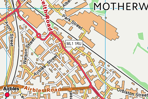 ML1 1RU map - OS VectorMap District (Ordnance Survey) ML1 1RU map - OS VectorMap District (Ordnance Survey)