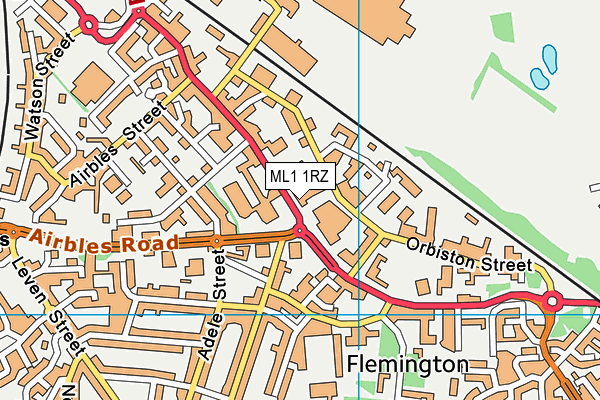 ML1 1RZ map - OS VectorMap District (Ordnance Survey) ML1 1RZ map - OS VectorMap District (Ordnance Survey)
