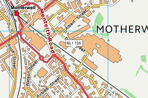 ML1 1SX map - OS VectorMap District (Ordnance Survey) ML1 1SX map - OS VectorMap District (Ordnance Survey)