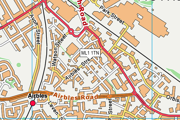 ML1 1TN map - OS VectorMap District (Ordnance Survey) ML1 1TN map - OS VectorMap District (Ordnance Survey)