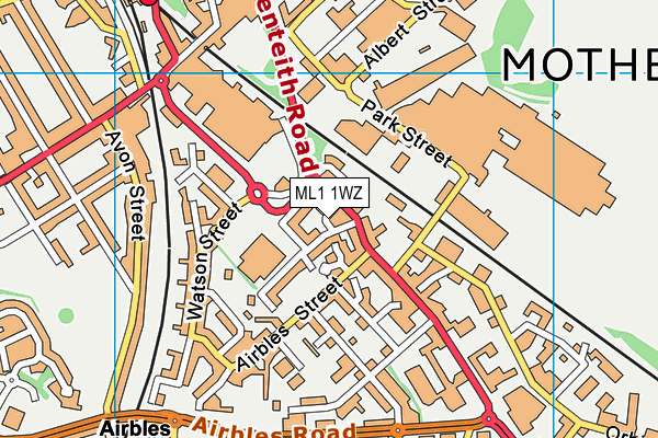 ML1 1WZ map - OS VectorMap District (Ordnance Survey) ML1 1WZ map - OS VectorMap District (Ordnance Survey)