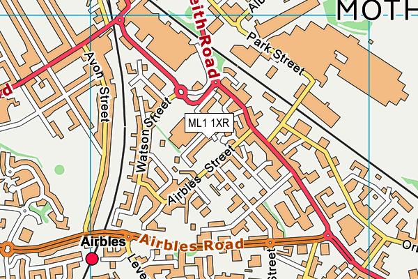 ML1 1XR map - OS VectorMap District (Ordnance Survey) ML1 1XR map - OS VectorMap District (Ordnance Survey)