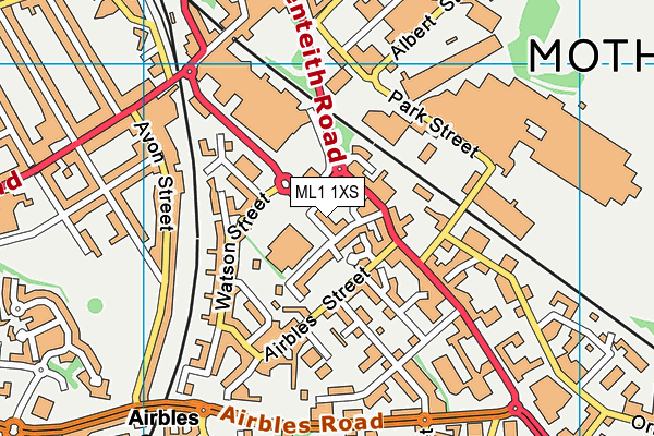 ML1 1XS map - OS VectorMap District (Ordnance Survey) ML1 1XS map - OS VectorMap District (Ordnance Survey)