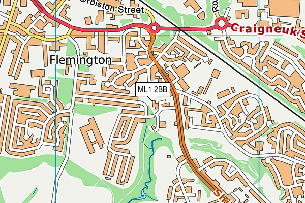 ML1 2BB map - OS VectorMap District (Ordnance Survey) ML1 2BB map - OS VectorMap District (Ordnance Survey)