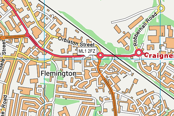 ML1 2FZ map - OS VectorMap District (Ordnance Survey) ML1 2FZ map - OS VectorMap District (Ordnance Survey)